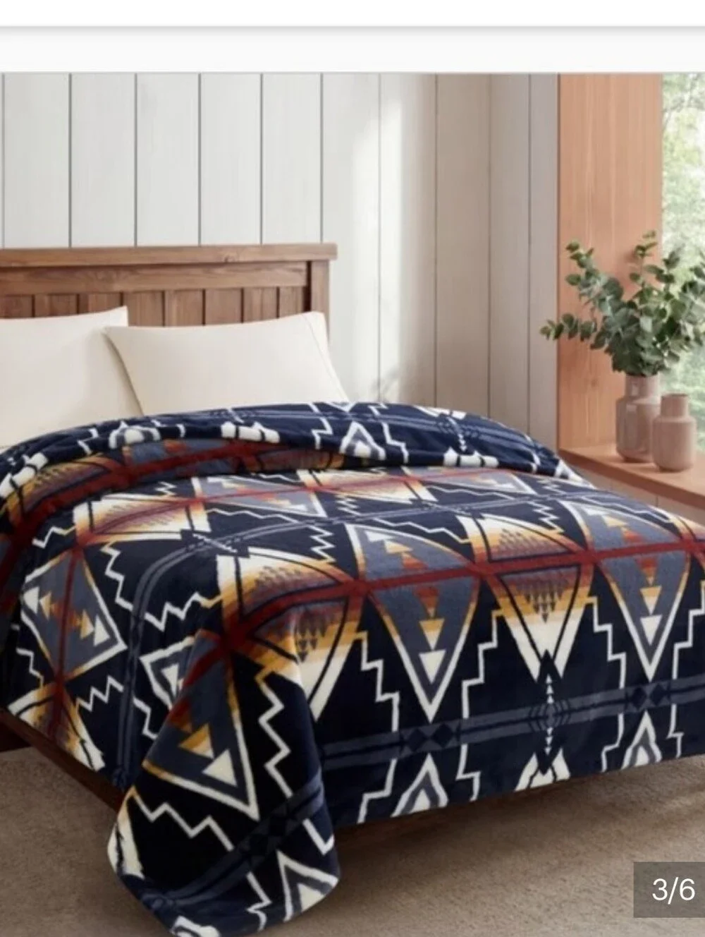 Pendleton Faux Fur Luxe Blanket, New, Arrow Flight, King